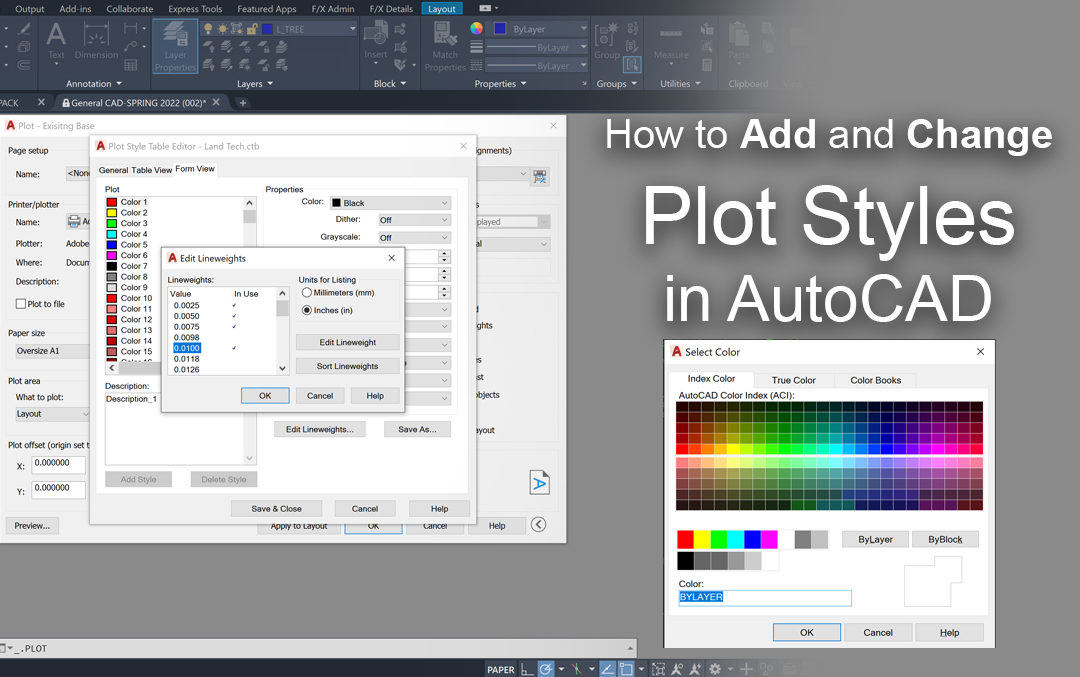 How to Add and Change Plot Styles in AutoCAD